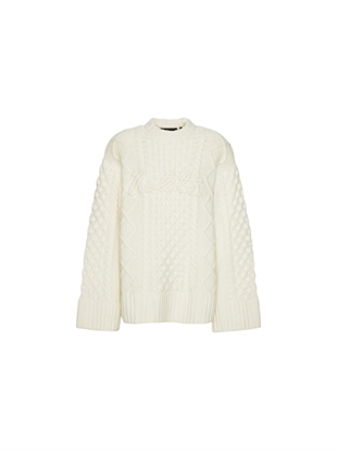 Rotate - Knit cable crewneck 