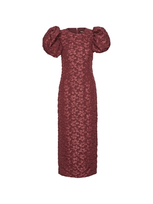 Rotate - Jacquard midi puffy dress