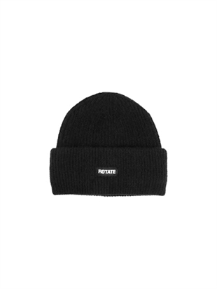 Rotate - Rib knit beanie Black