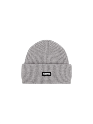 Rotate - Rib knit beanie Alloy