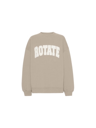 Rotate - Heavy sweat crewneck Cement