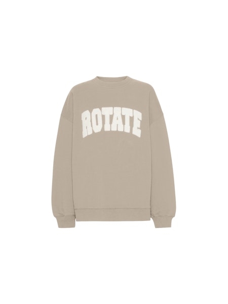 Rotate - Heavy sweat crewneck Cement