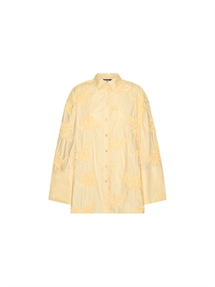 Rotate - Flower oversized shirt Italian straw