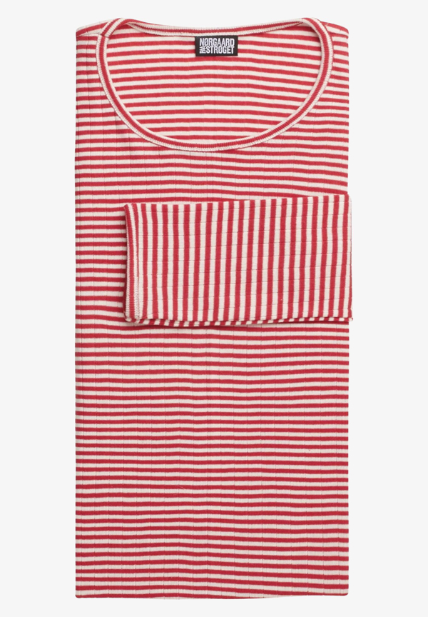 NPS - 101 Fine Stripe Red/Ecru