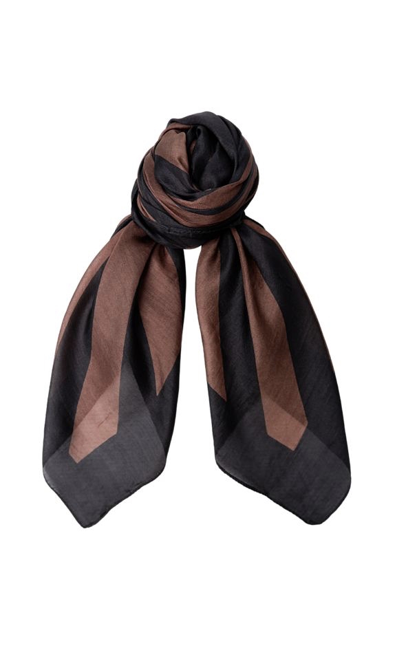 Black Colour - BCnalira silk scarf mocca