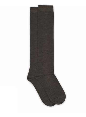 MP - Wool/cotton knee socks Dark brown