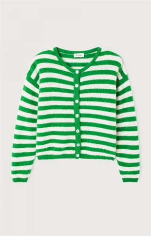 American vintage - Vitow cardigan Striped white clover