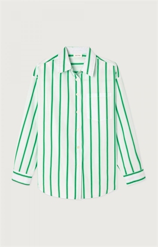 American Vintage - Zatybay shirt Neon lagoon stripes