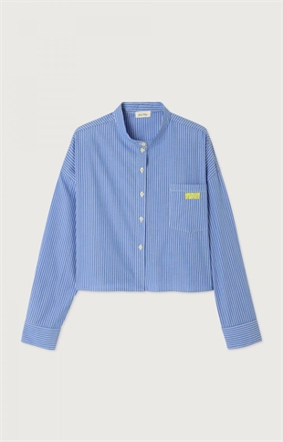 American Vintage - Zatybay shirt Aqua stripes
