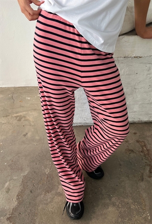 Boii - Zoe pants stripe pink/black