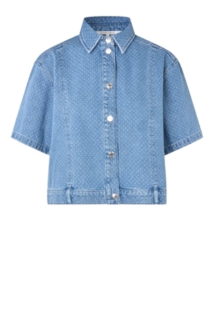 Second female - Cama denim shirt Denim blue
