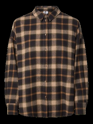 Pieces - PCjane LS shirt Hot fudge birch