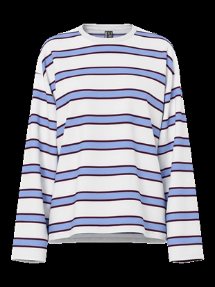 Pieces - PCmila LS loose tee Hydrangea