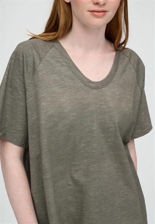 Moshi Moshi mind - Favourite tee Khaki gray