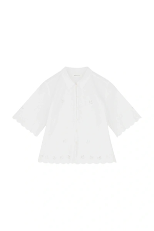Skall - Fleurie shirt Optic white