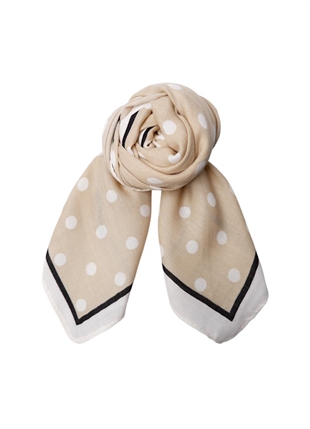 Black colour - BCanneli mini scarf Beige