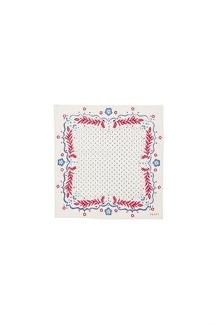 Skall - Juniper scarf Cream/blue/red