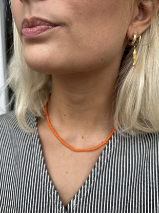 Annavii - Kala glasperlekæde Orange