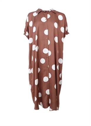 Black colour - Bcmabel satin dress Mocca dot