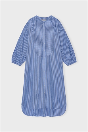 Moshi Moshi Mind - Lauren shirtdress stripe Heaven blue/ecru