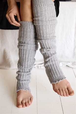 Moshi moshi mind - Legwarmers Light grey melange