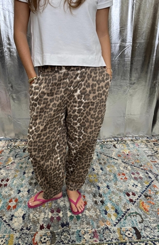 Black colour - Bcabbie barrel pants Leopard