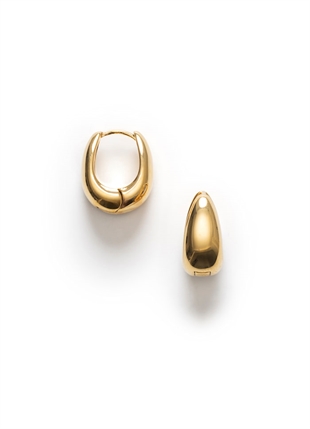ANNI LU - Golden curve hoops petit Gold