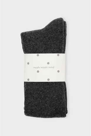 moshi moshi - Polar socks Dark grey mel