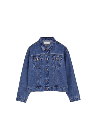 Skall studio - Inger denim jacket Washed mid blue