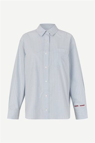 Samsøe samsøe - Salova pocket shirt Rugby blue stripe