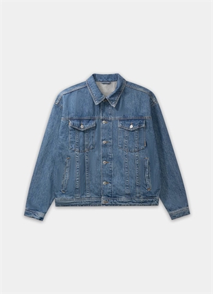 Bareen - Oversized denim jacket Faded blue