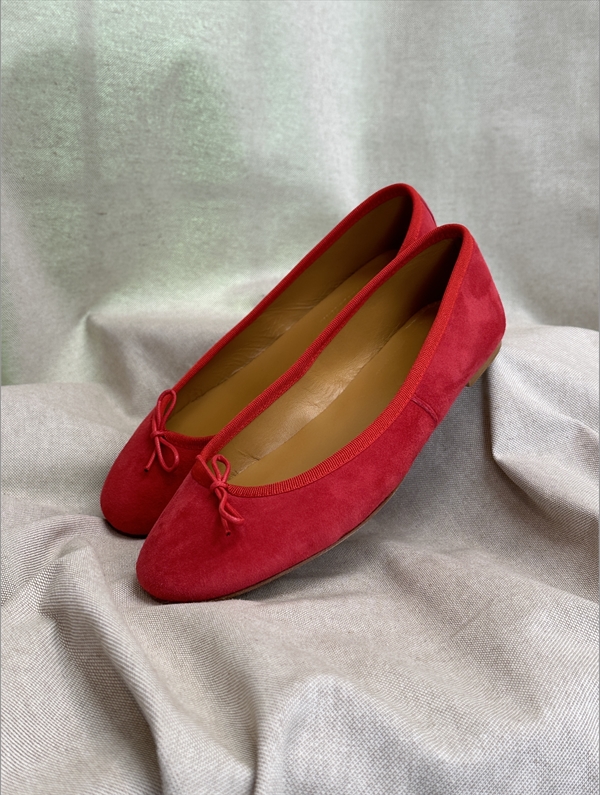 Lolo Ballerina - Capri Suede Rosso