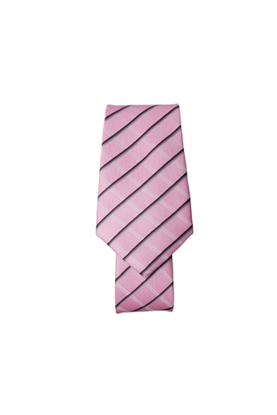 Black colour - BClulu tie Pink stripe