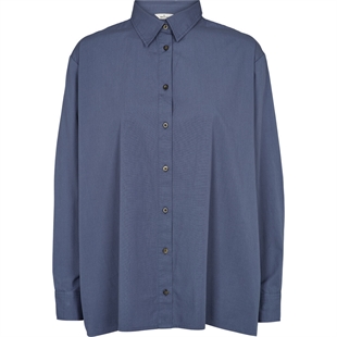 Basic Apparel - Vilde loose shirt Vintage indigo